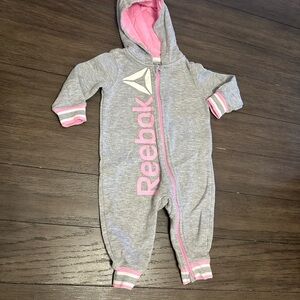 6-9month Reebok Gray and Pink Kids One Piece